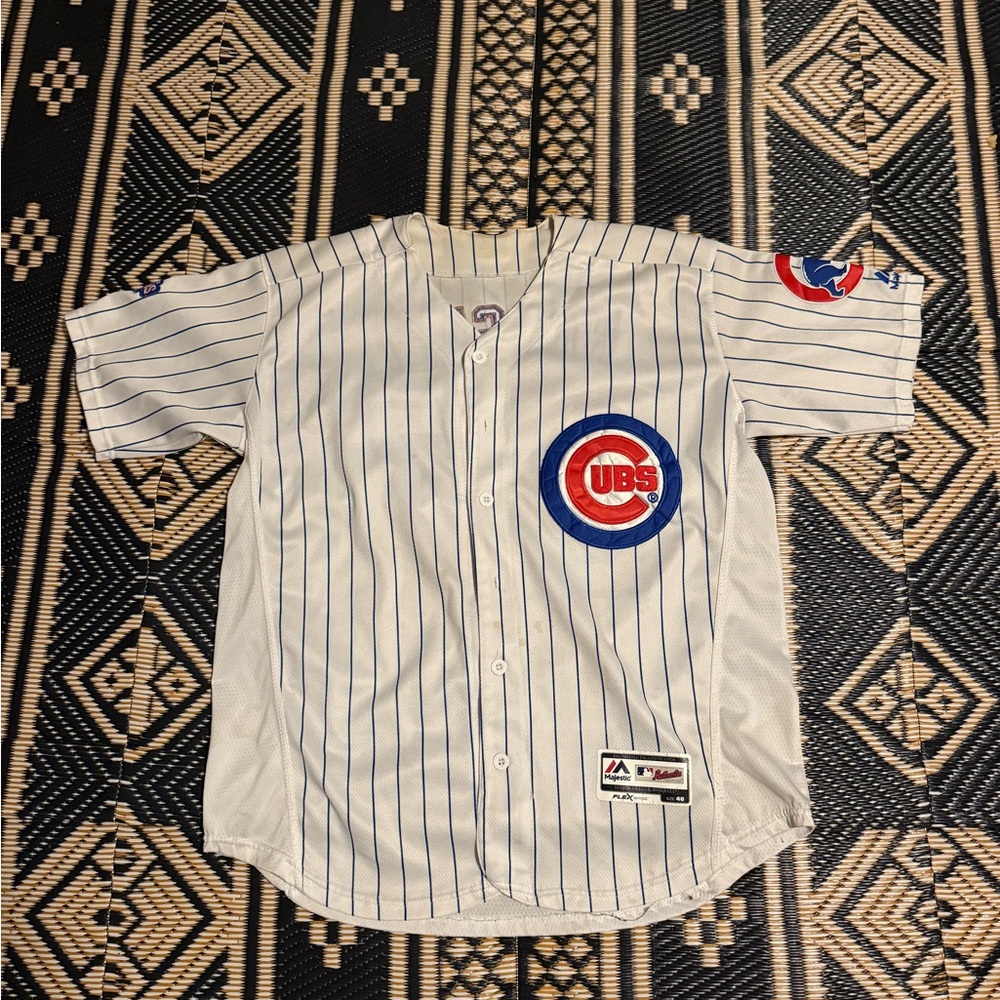 MLB Chicago Cubs pinstripe pro cut baseball jersey size 40 rare design